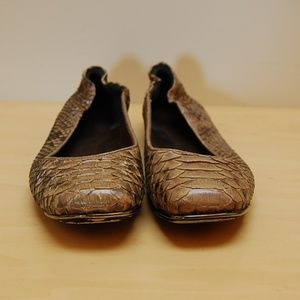 Devi Kroell Real Snakeskin Ballet Flats